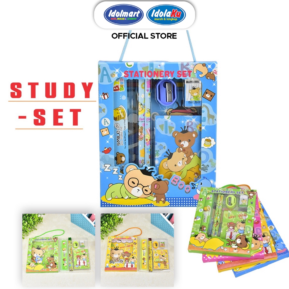 

Serbu Grosir IDOLMART Study Set Paket Alat Tulis Karakter