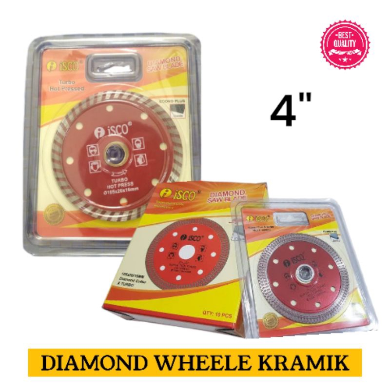 Diamond wheele ISCO 4" Gergaji potong Keramik turbo