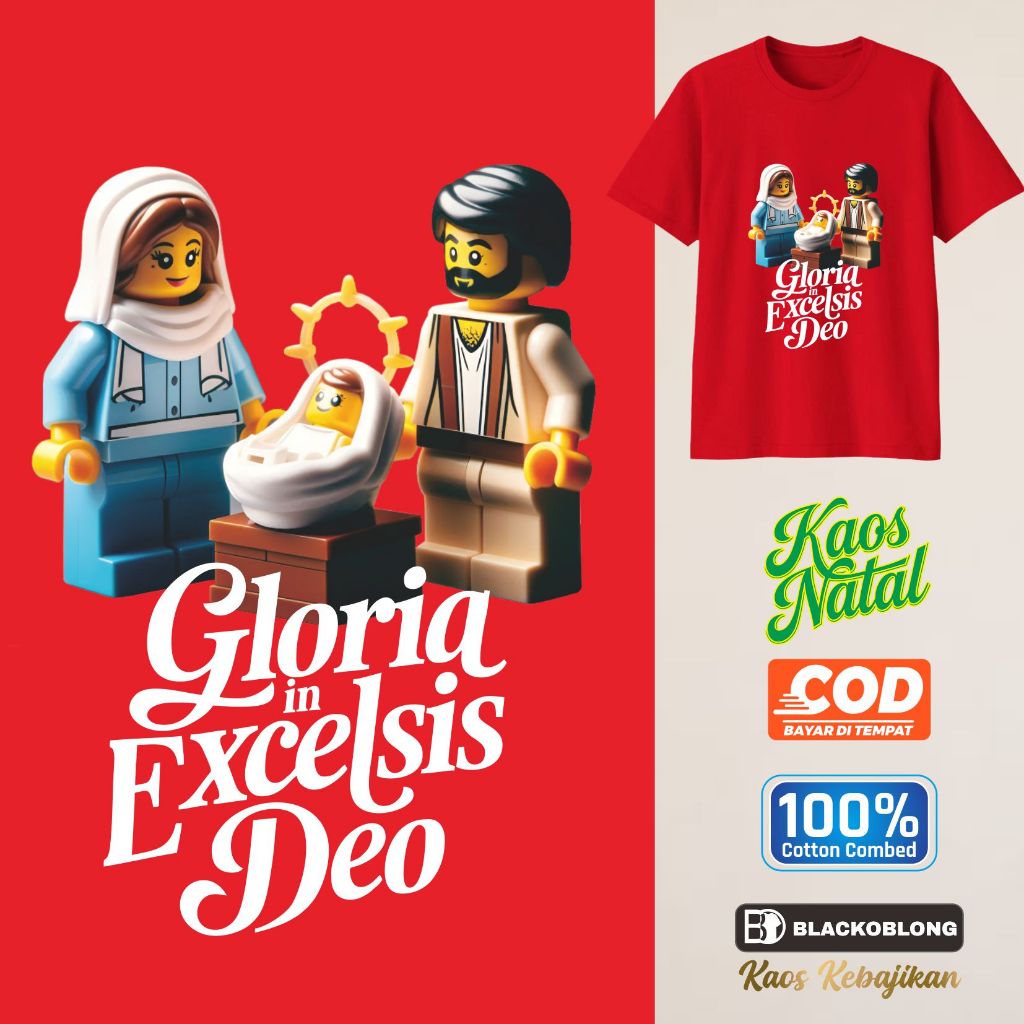 Kaos Rohani Kristen Keren Desain Modern Lego Lucu Original