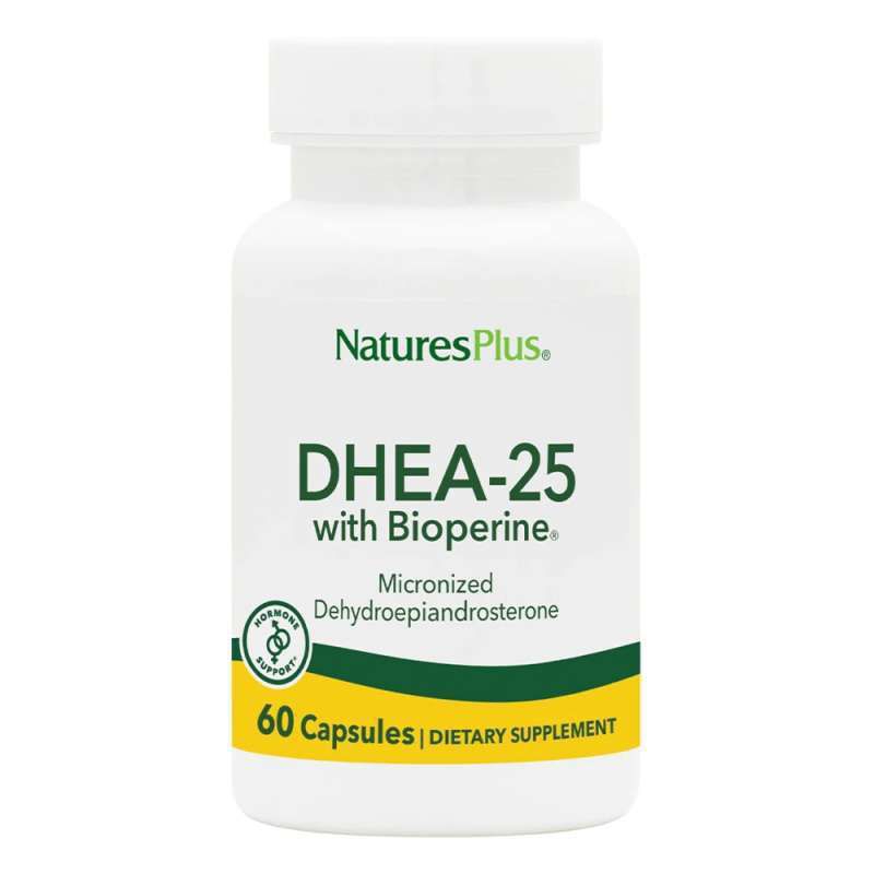 suplemen hormon awet muda DHEA 25 NATURES NATURE PLUS Bioperine isi 60 ORI READY