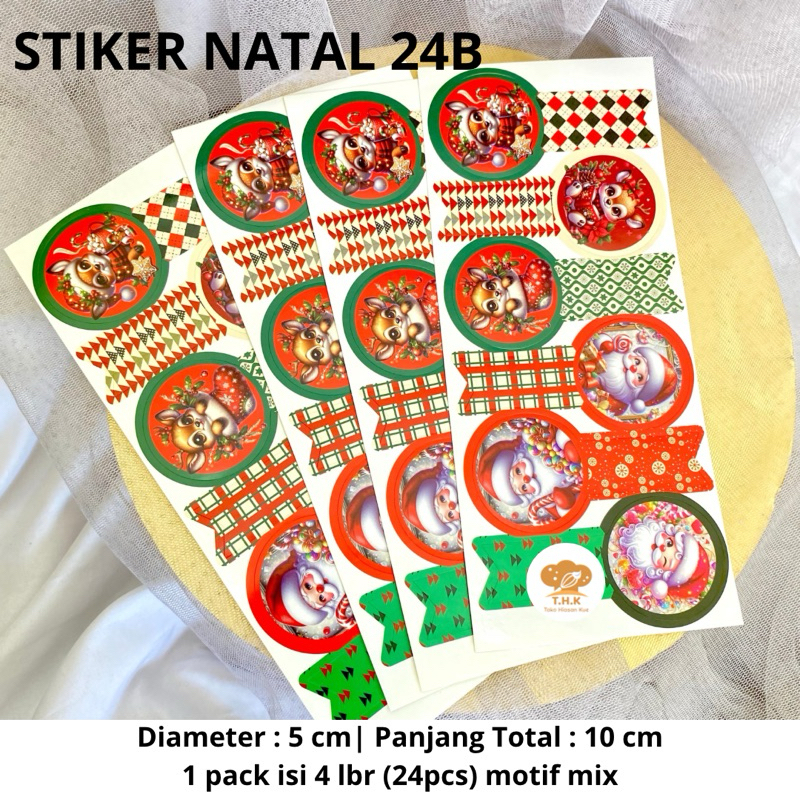 

STK 24B - Stiker Toples Lidah Natal Christmas Ukuran 5cm
