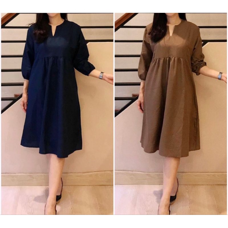 BAJU TERUSAN WANITA/BAJU TERUSAN WANITA CASUAL DRESS KEKINIAN/BAJU TERUSAN WANITA DRESS KOREAN STYLE