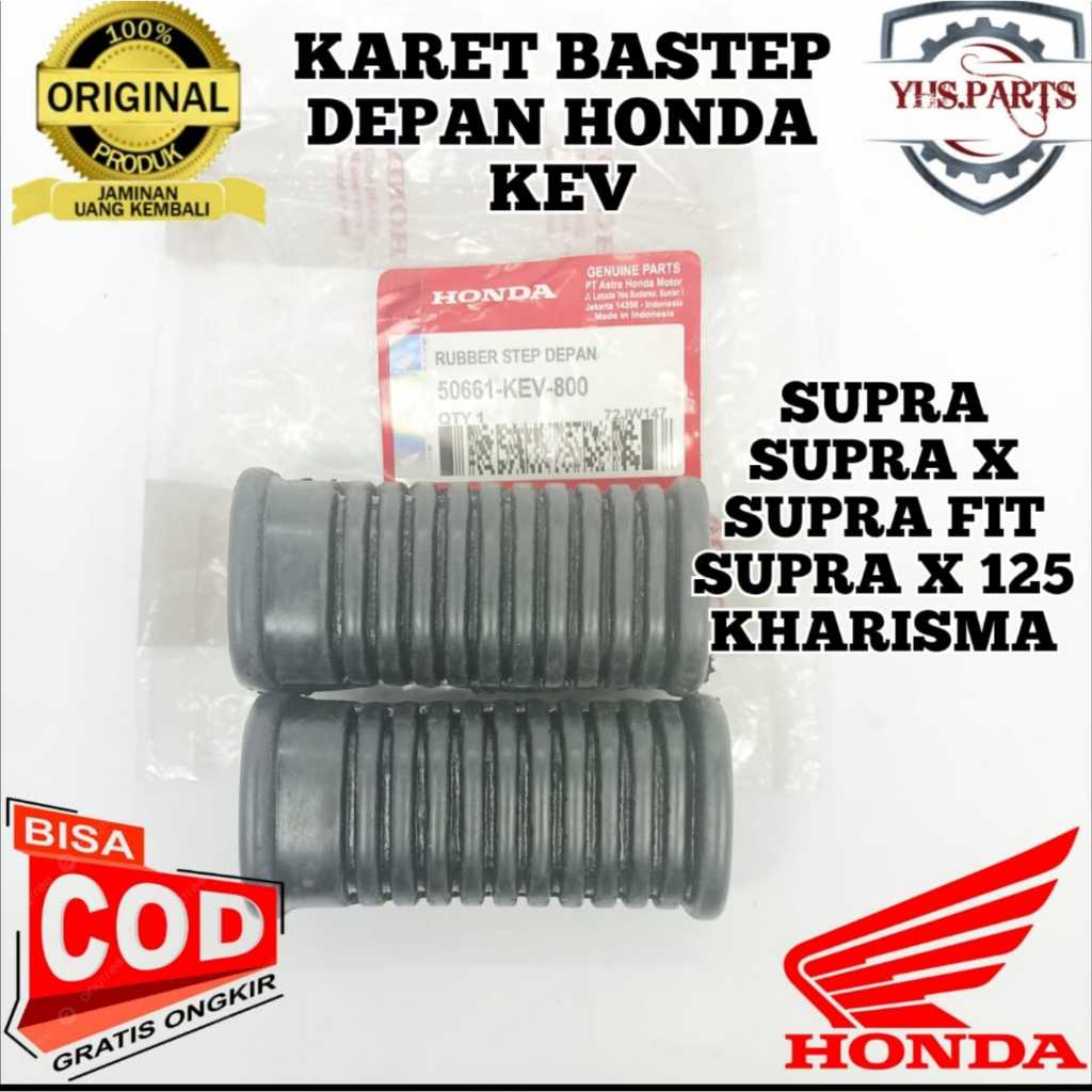 ASLI ORIGINAL KARET BASTEP FOOTSTEP DEPAN HONDA AHM KEV SUPRA X FIT 125 OLD LAMA KHARISMA KARISMA