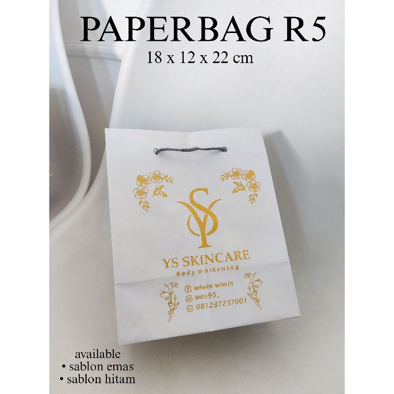 

Tas Paperbag Sablon | Ukuran R5 Paperbag Putih | Tas Hajatan | Tas paperbag Sablon