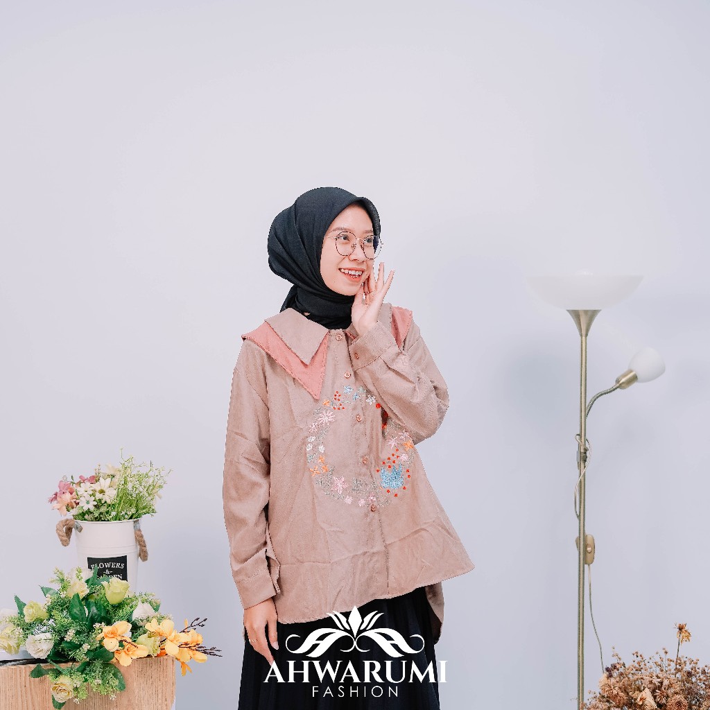 Ahwarumi - Yurim Blouse Korea Premium Kemeja Atasan Wanita Kekinian