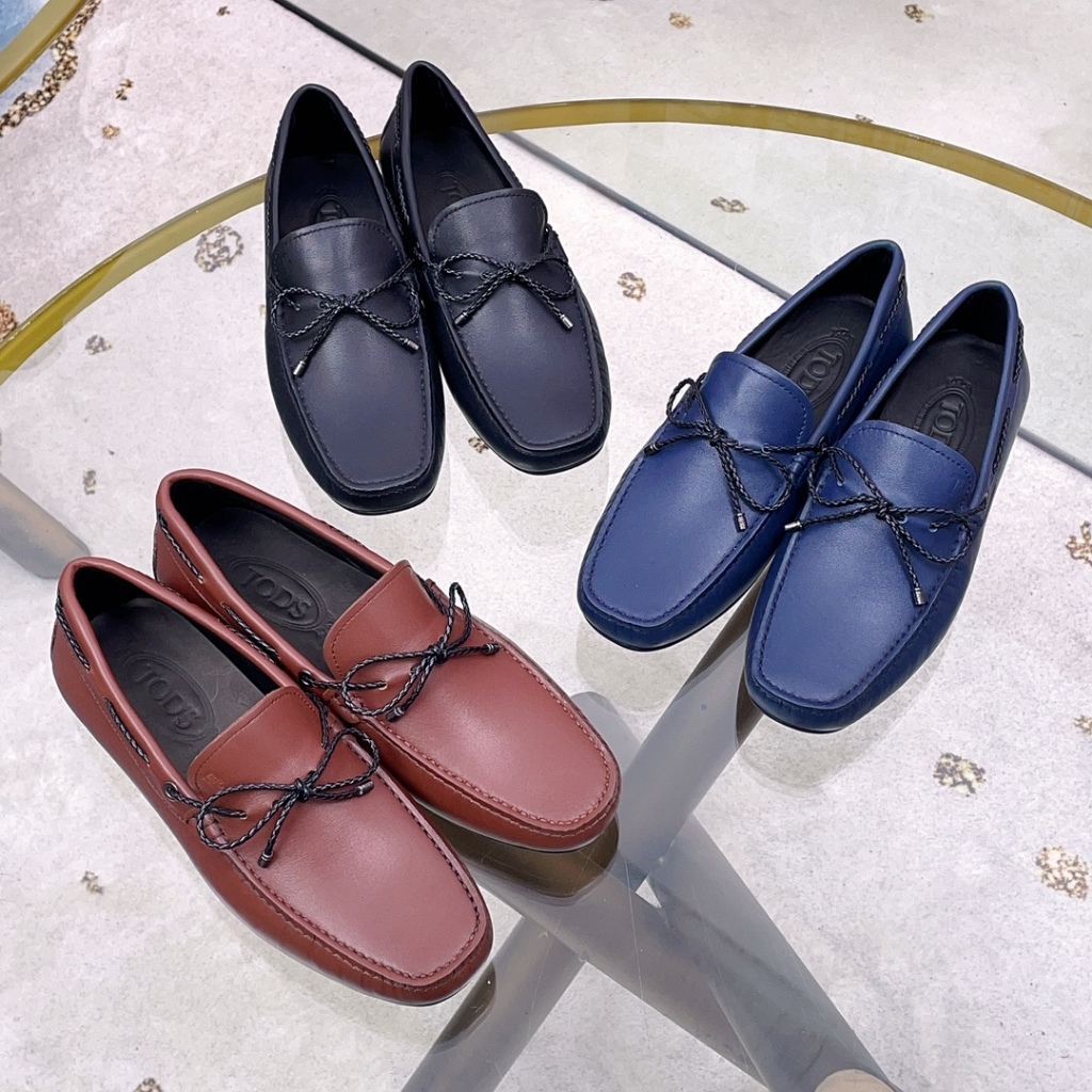 Sepatu beanie pria kasual TODS baru, sepatu kasual bisnis modis