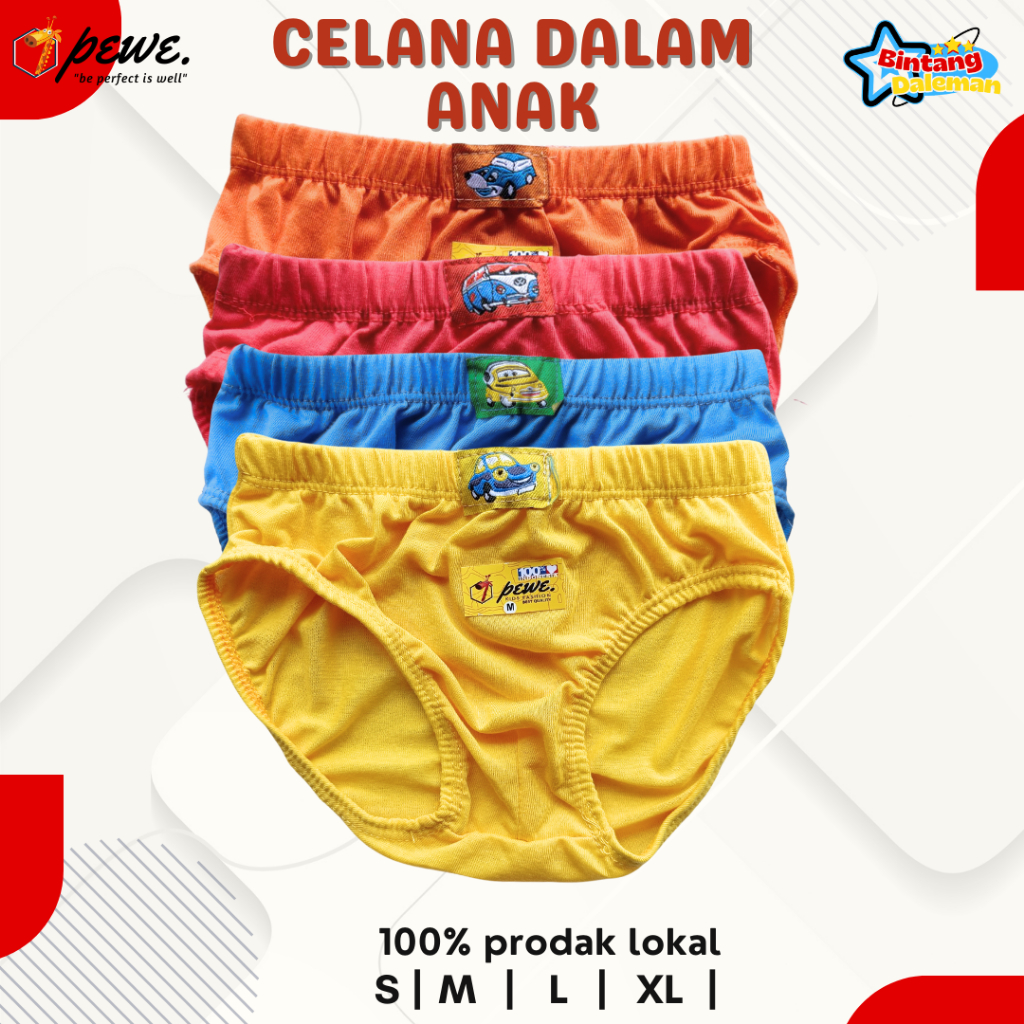 6 PCS Sempak Anak Laki laki Polos Anak Cowok - clana dalam anak cowo - Celana Dalam Anak Laki Sempak