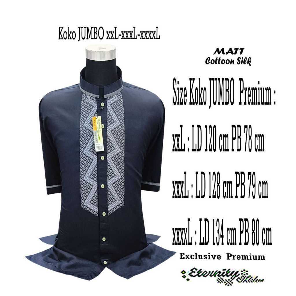 BAJU KOKO DEWASA JUMBO XXL/4L LENGAN PENDEK