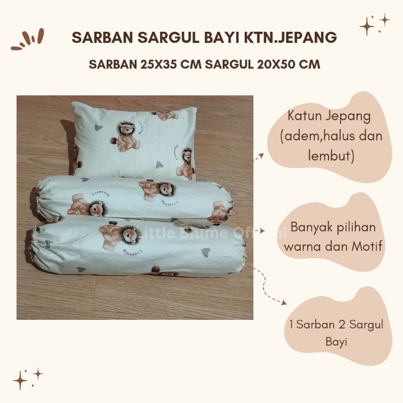 Sarung Bantal Guling Bayi Katun Jepang
