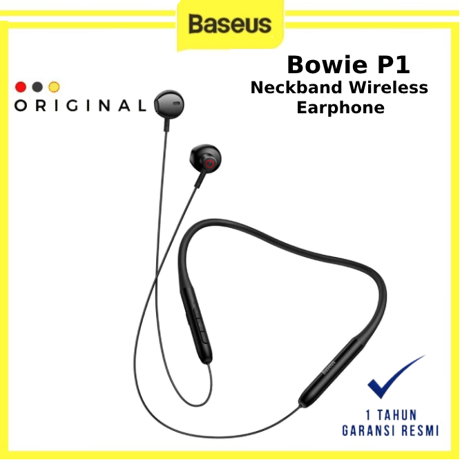 Baseus Bowie P1 Neckband Wireless Earphones - BASEUS ORIGINAL ( CODE 10084 ) / BOWIE P1 BASEUS / EAR
