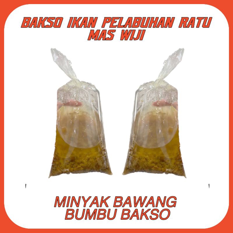 

Bakso Ikan Mas Wiji / Minyak bawang / Bumbu Bakso / Minyak bawang Bumbu Bakso / 100% khas Pelabuhan Ratu