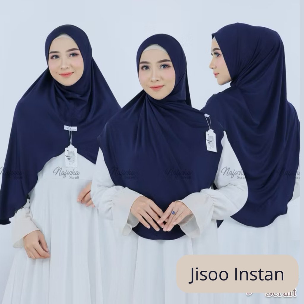 NABILA - Jisoo Instan Hijab Non Pet Syar'i Jersey / Hijab Non Pet syar'i Jersey