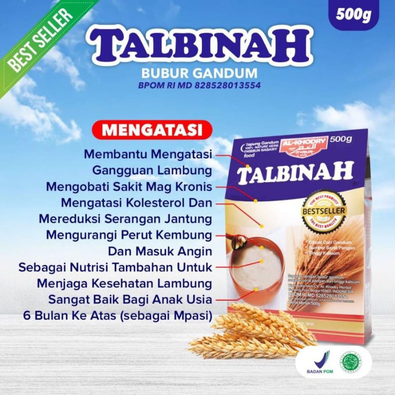 

Tepung Gandum TALBINAH AL KHODRY Mengatasi Masalah Lambung Dan Gangguan Percernaan