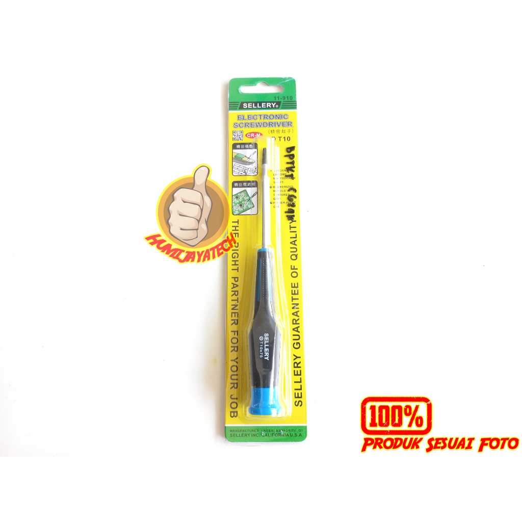 Obeng Bintang Torx T10 Sellery 11-910 / Obeng Torx T10 Sellery