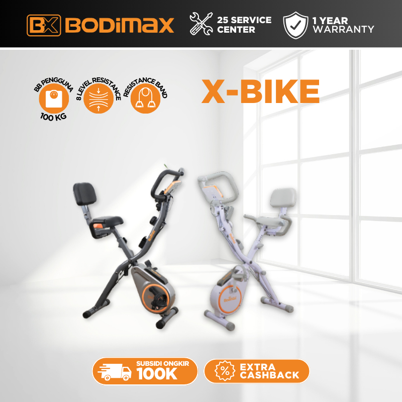 BODIMAX X-BIKE /Alat Fitness/Sepeda Statis/Magnetic X-Bike