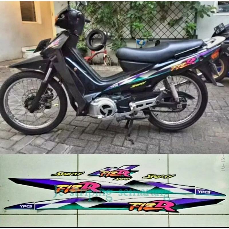Striping Yamaha Fizr 1998 Sporty Kopling Hitam