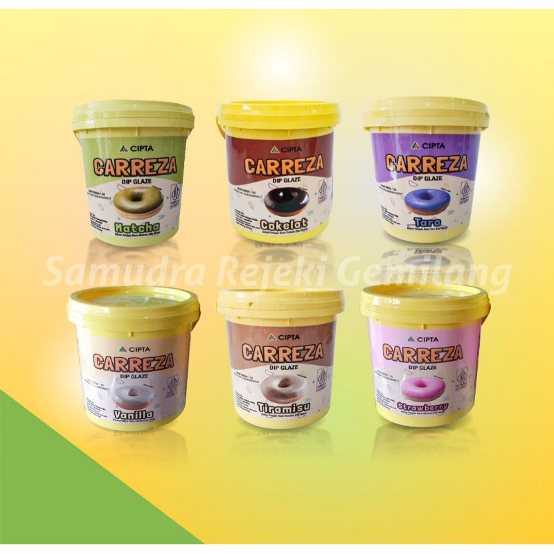 

Carreza Dip Glaze 1kg All Varian / Topping Donat RASA LENGKAP