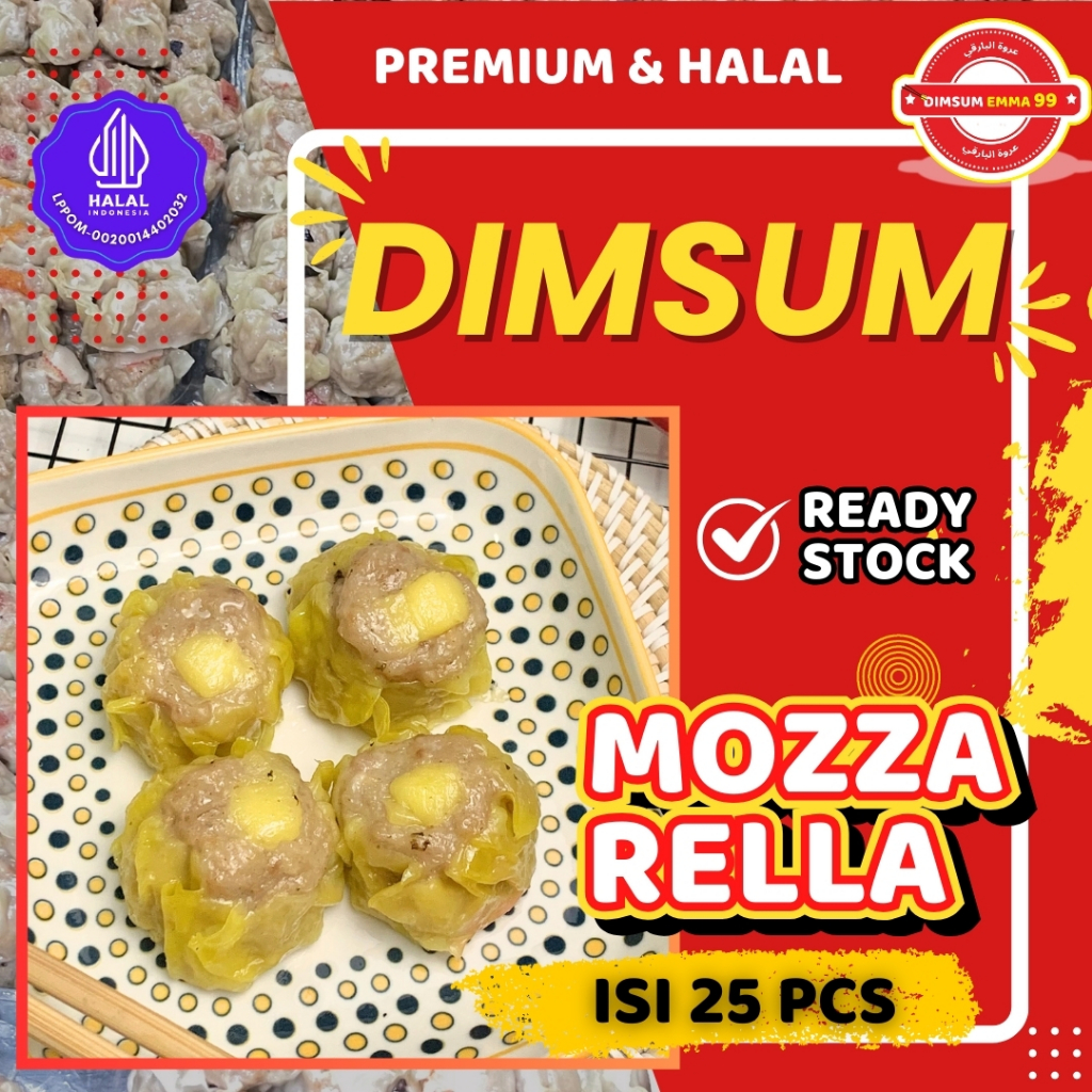 

Dimsum Frozen Mozzarella Premium & Halal Free Saus Merah & Lada Hitam