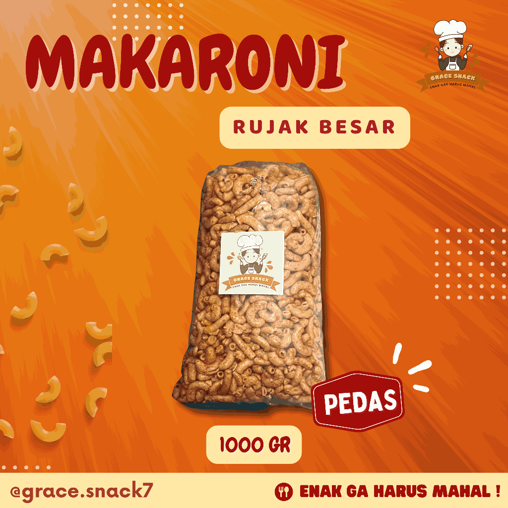 

MAKARONI RUJAK Besar 1000 GR - Grace Snack