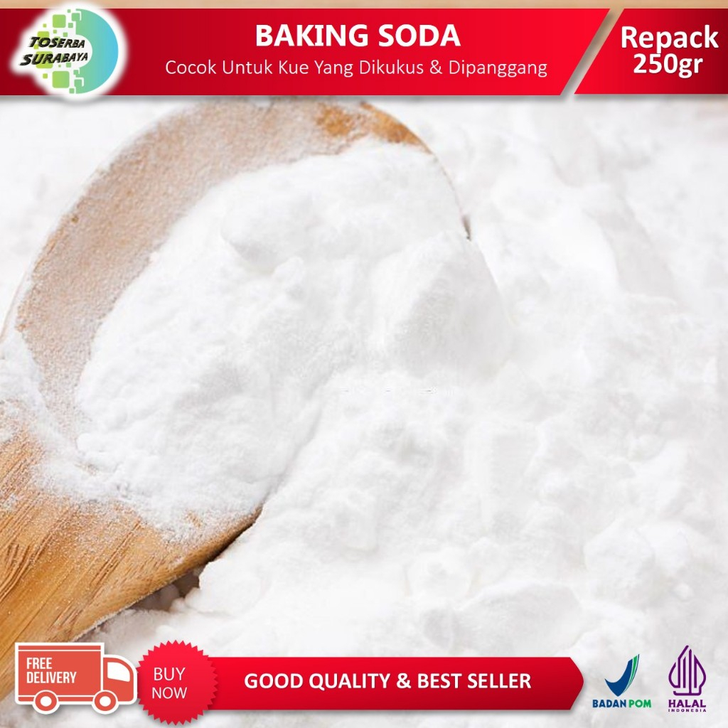 

BAKING SODA / SODA KUE / SODIUM BICARBONATE - 250gr IMPORT