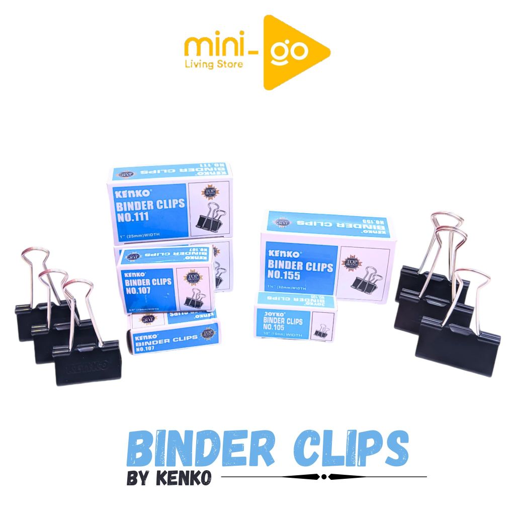 

KENKO - Binder Clip Kertas No.111 / Binder Clips Kertas No.155 - Penjepit Klip Kertas File Dll