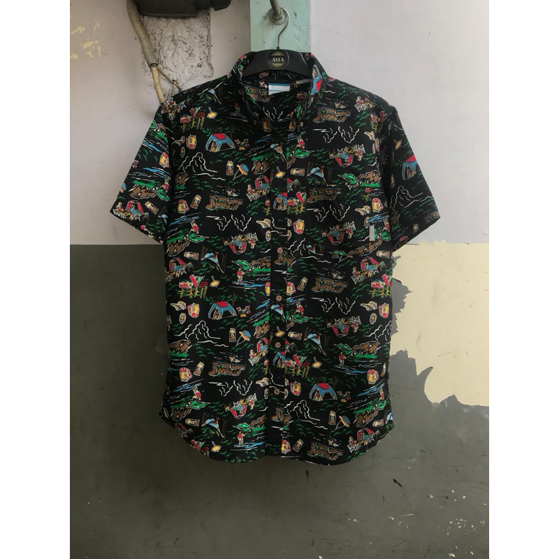 kemeja pria lengan pendek Columbia preloved