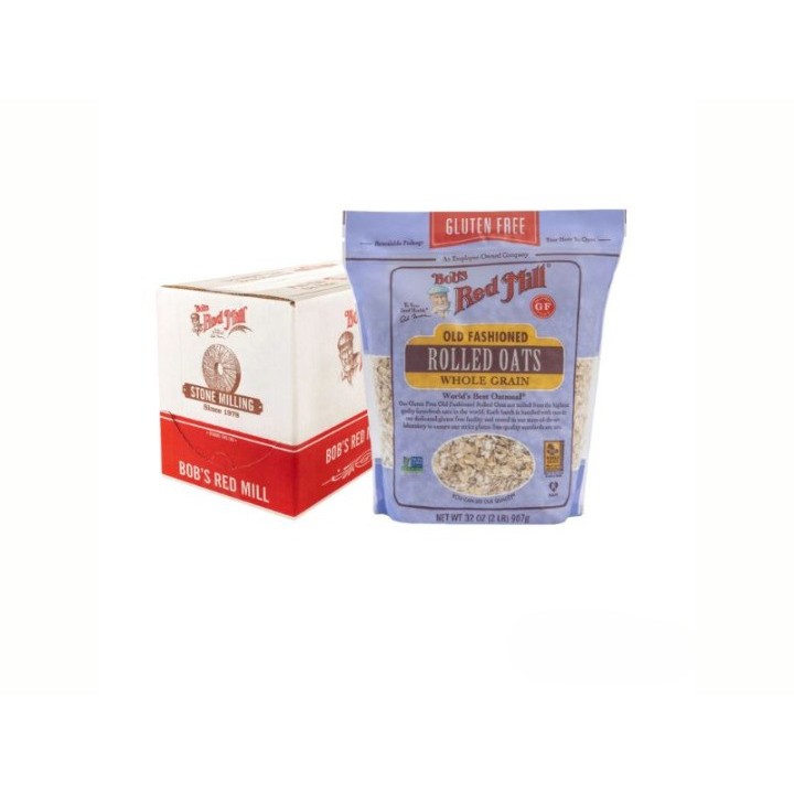 

Bundling 4 Pcs Bob's Red Mill Gluten Free Old Fashioned Rolled Oats Whole Grain 907 gr (Exp Mei 2025)