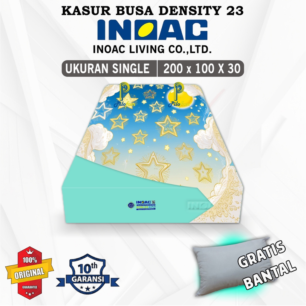 kasur busa inoac 200x100 tebal 30cm original tebal lebar ukuran kasur 1 orang dewasa