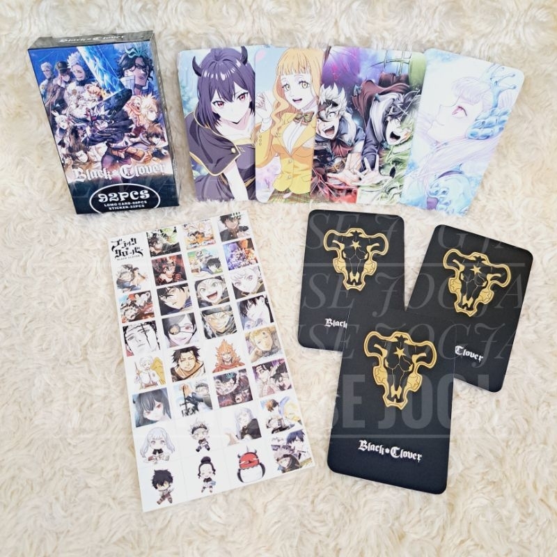 Photocard Black Clover 92 pcs + Sticker Lomo Card Black Clover + Sticker 92 pcs