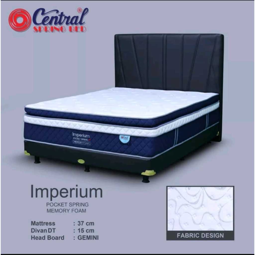Central Springbed Imperium Double Plushtop 160x200 Full set dan Kasur saja