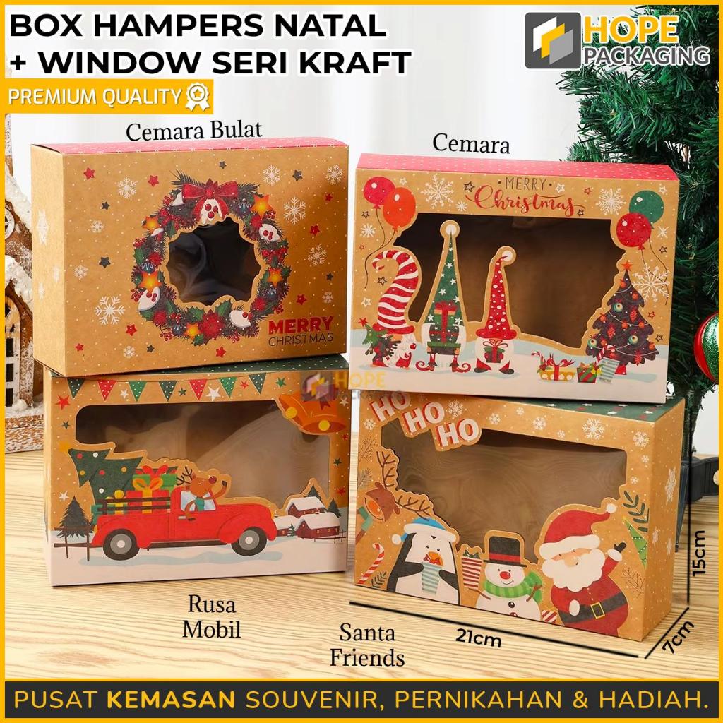

*HAMPERS BOX NATAL + WINDOW*/KOTAK KUE NATAL/KOTAK HAMPERS NATAL/ BOX COOKIES