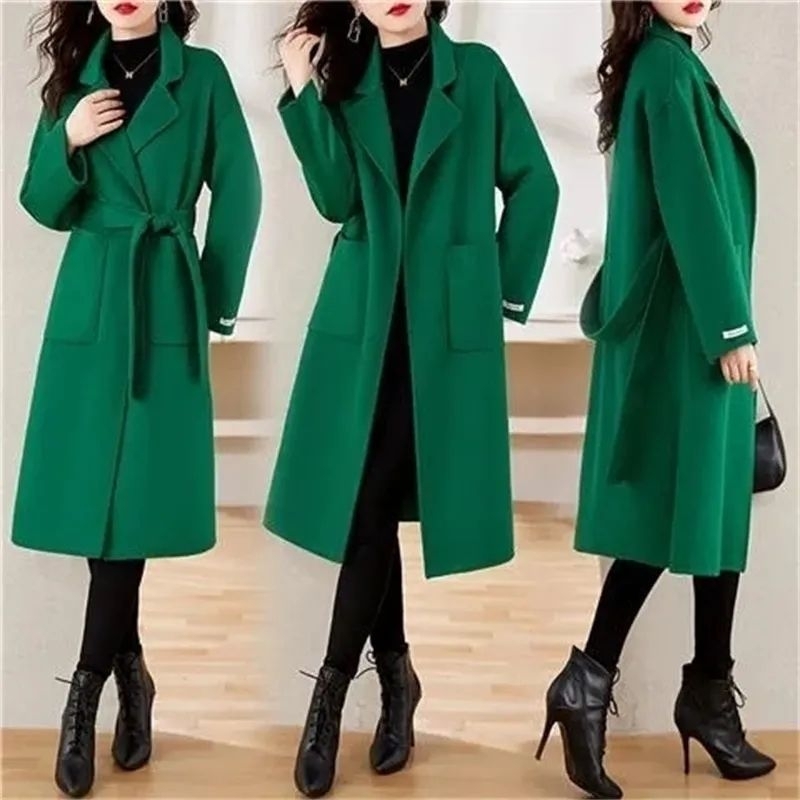 coat wanita korean style blazer panjang selutut outher premium