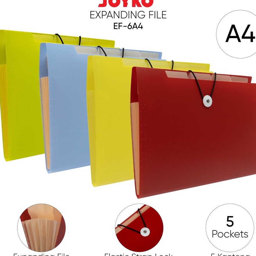 

HJ6 Expanding File Map Harmonika Joyko EF6A4