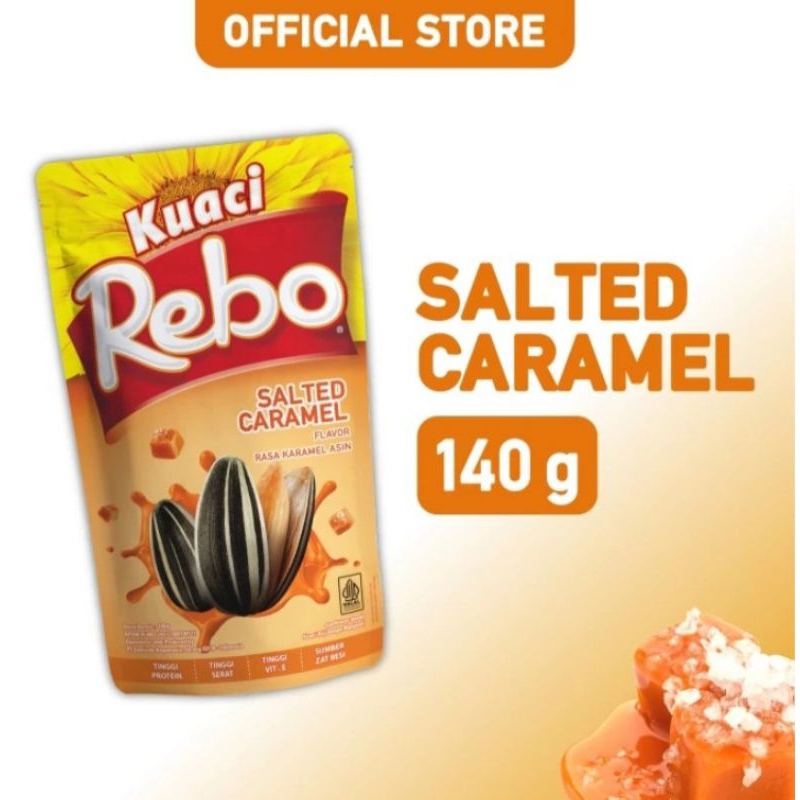 

REBO KUACI RASA CARAMEL 140 GRAM CEMILAN BIJI BUNGA MATAHARI