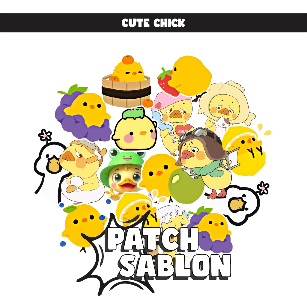 

Sablon Patch - Cute Chick