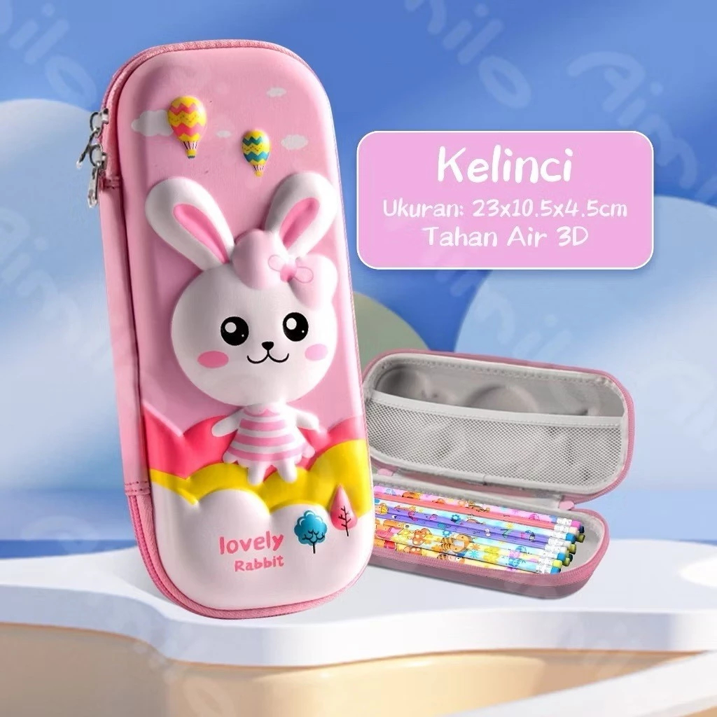 

Kotak Pensil 3D Kotak Pensil Anak Laki Laki Perempuan Tempat Pensil Pen Alat Tulis Karakter Waterproof