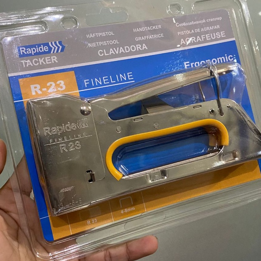 

Hemat HAND STAPLES GUN TACKER R23 RAPIDE STAPLER TEMBAK MANUAL TANGAN Stationery