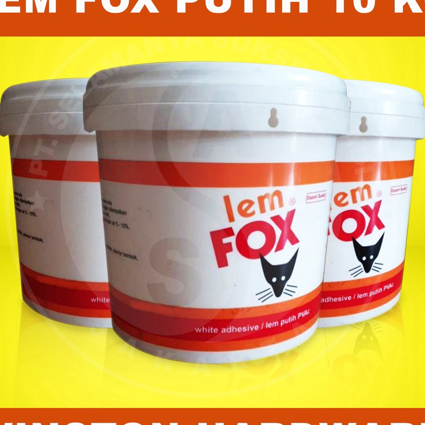 

KP8 LEM FOX Putih PVC 1 Kg Kayu Serbaguna PVAc Kemasan Ember 1Kg