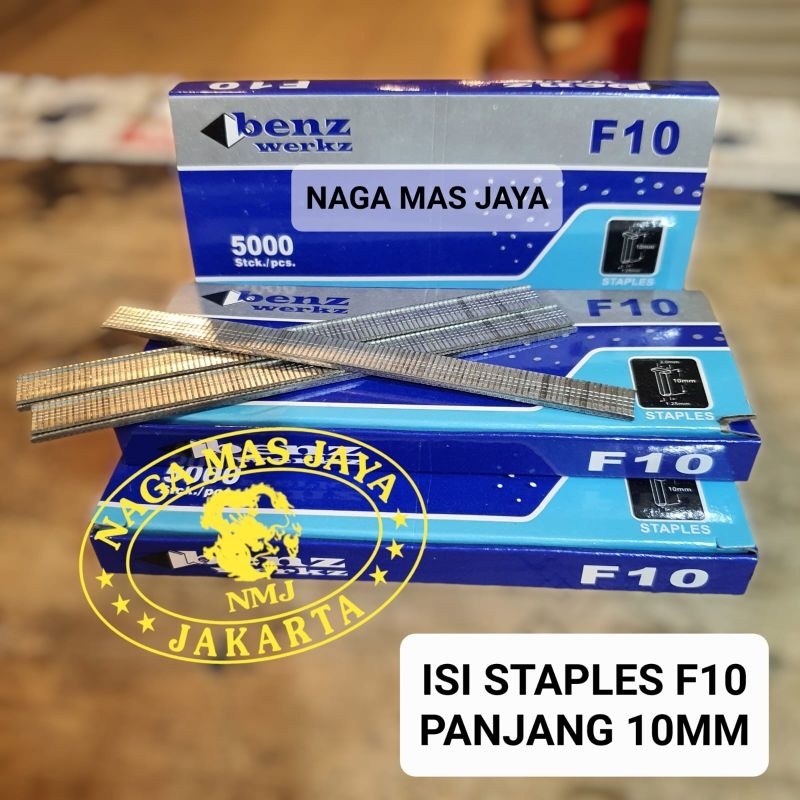 

ISI STAPLES PAKU TEMBAK ANGIN LURUS F10 BENZ WERKZ / ISI STAPLES ANGIN LURUS F10