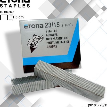 

Eksklusif STAPLES ETONA 2315 916 ISI stapler ORI GARANSI 1 PRODUK LOKAL