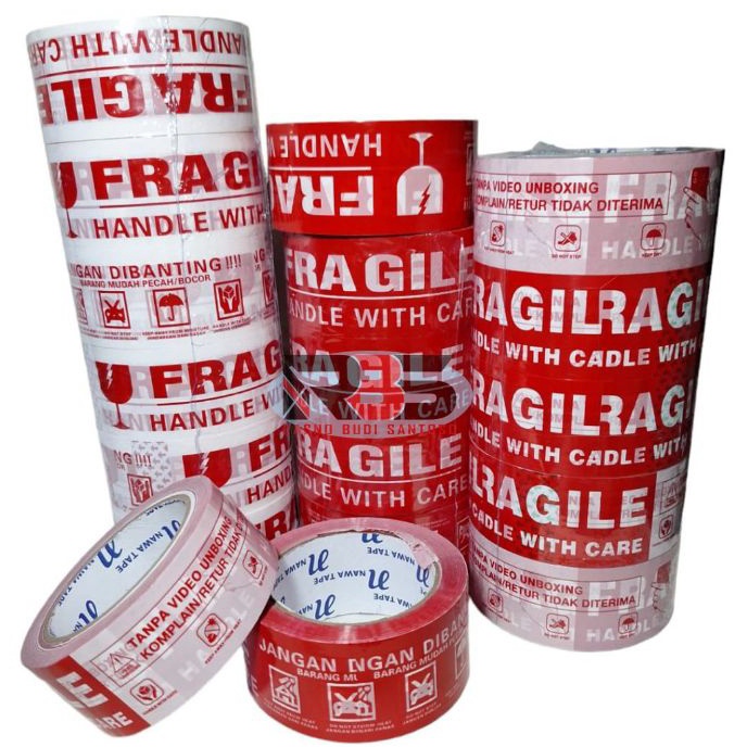 

KF7 LAKBAN FRAGILE 48X1 YARD 6PCS LAKBAN JANGAN DIBANTING LAKBAN MERAH