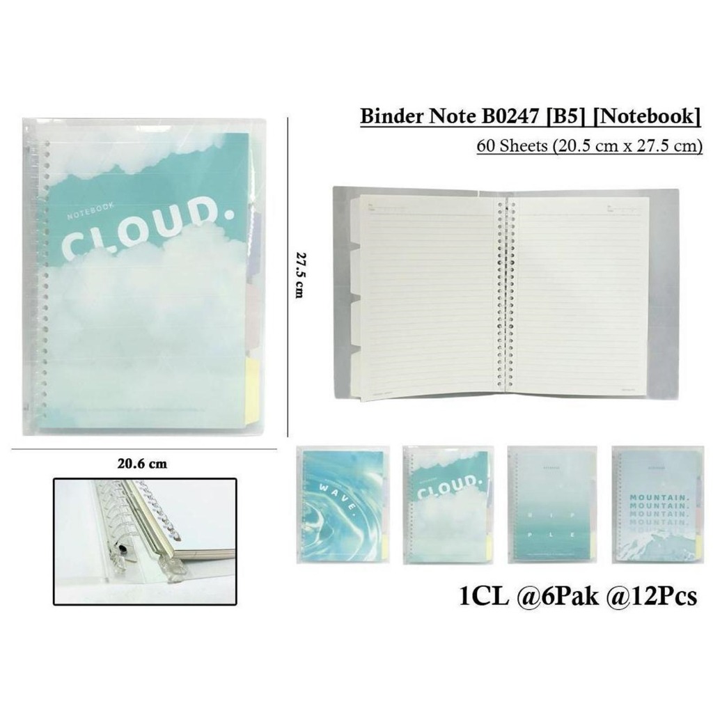 

WENGU BINDER NOTE SOFT RING - BUKU BINDER CATATAN RING UKURAN B5