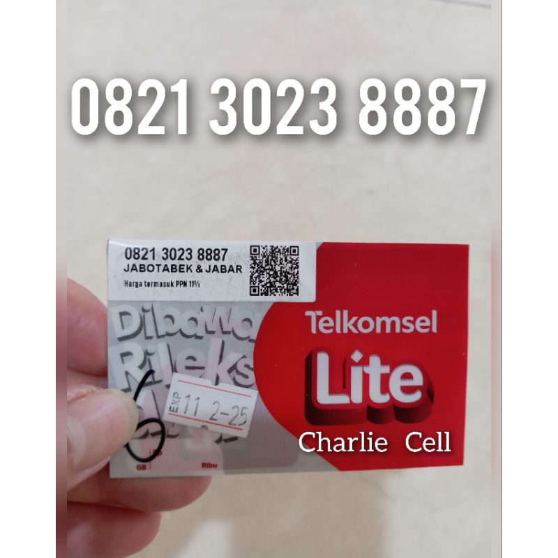 Kartu Perdana Telkomsel 4G 5G 12 Digit Nomor Cantik 0821 3023 8887 Free Kuota Utama 6 GB