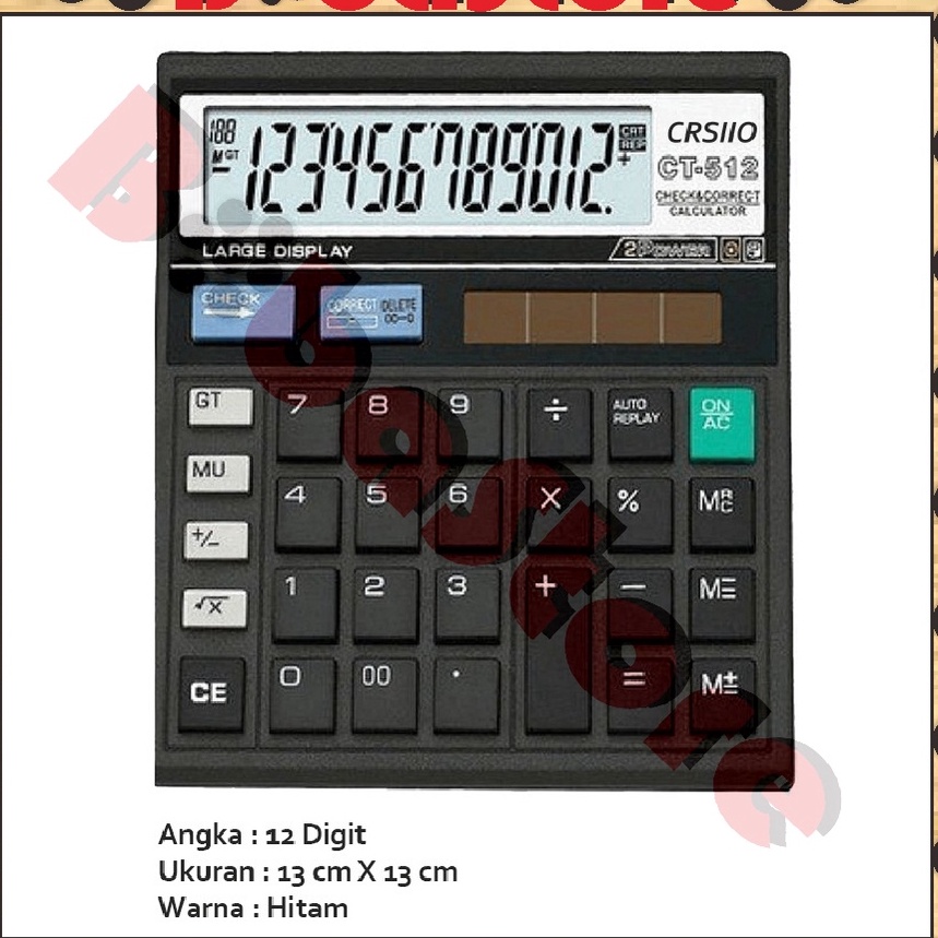 

Beli Boba Kalkulator CITIZEN CT 512 12 Dit Calculator Check Dual 2 Power