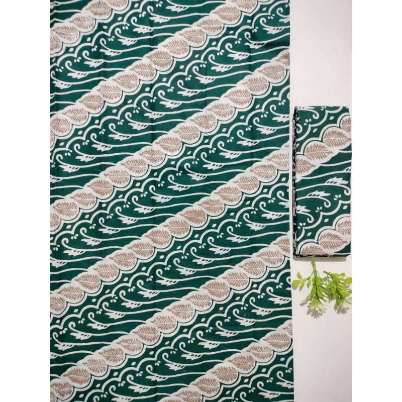 Kain batik cap handmade motif parang/ kain batik cap garutan lilac/ Batik cap tosca/ kain batik mura