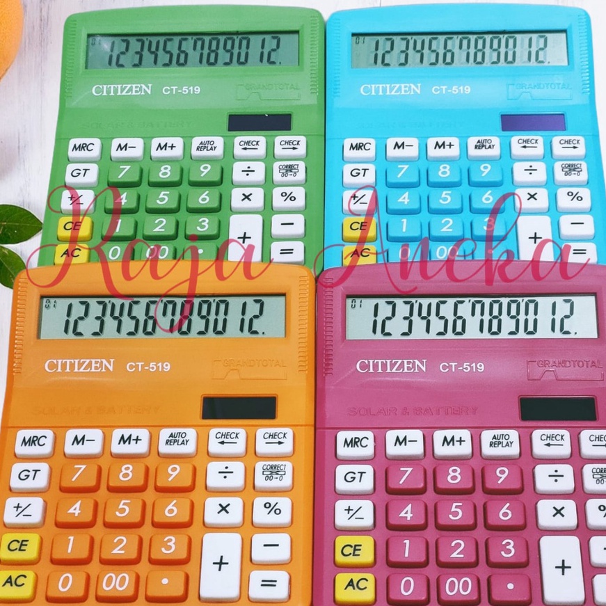 

Tawaran Kalkulator Citizen 519 Warna CT519 KALKULATOR MEJA DAGANG CALCULATOR 12 DIT CT519 CITIZEN519