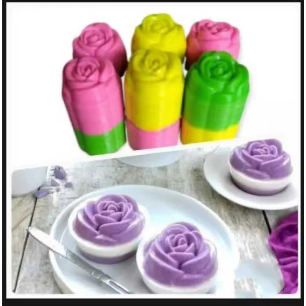 36pcs Cetakan kue putu ayu mawar cetakan puding mawar