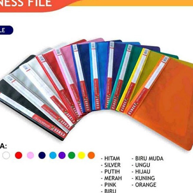 

Boom Bussines File Folio Kantong Esbee 12 pcs Map Plastik Snelhecter