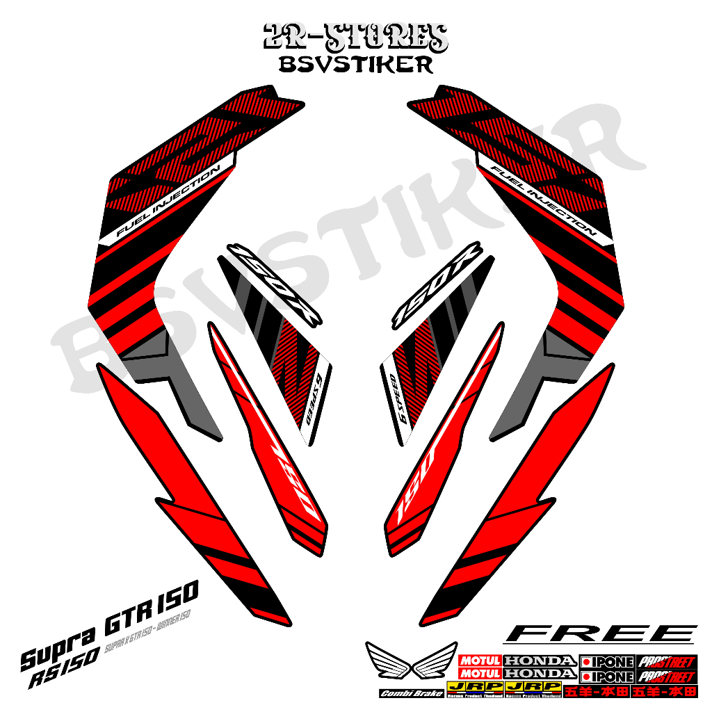 STIKER / STRIPING RS 150 / STICKER SUPRA GTR 150 / WINER 150 GRAFIS (SKU1) #GTR150 #RS150