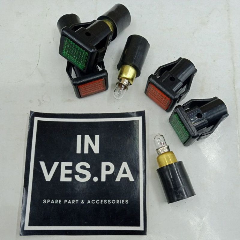 sepasang lampu indikator untuk stang vespa px mk 1 awal 80 an